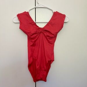 Red Cap Sleeve Gaynor Minden Leotard